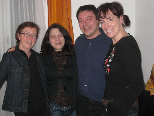 Marilyn, Muriel, Romain and Susan at rue des Envierges