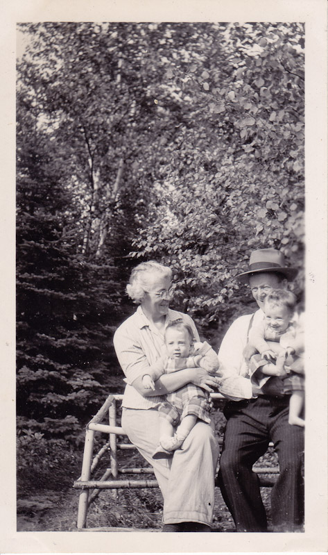 Mary (Molly) and Norman Gordon (probably with twins, Marg and Helen)