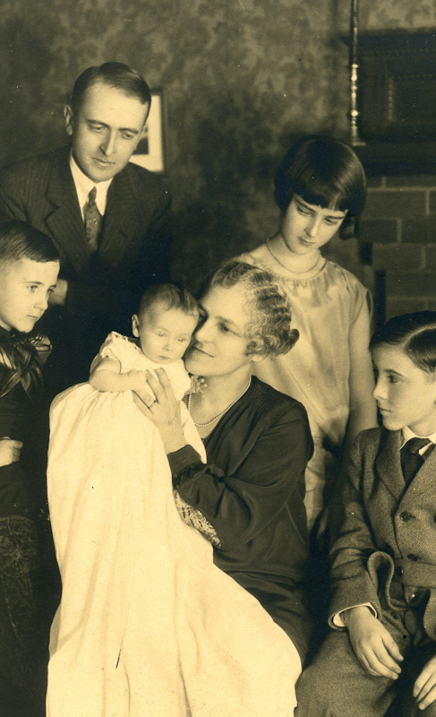 James Clayton Pincock and Olive Haviland Pincock with children
