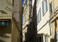 This street is reminescent of Italy and Malta, with the narrow alleyways and hanging laundry. The hot sun barely reaches some of these areas.